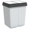 vidaXL Dvostruka kanta bijela 2 x 25 L