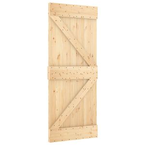 vidaXL Klizna vrata NARVIK Prirodna i crna 85 x 210 cm (213,5 cm)