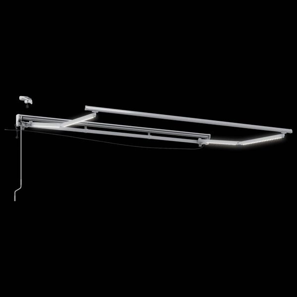 vidaXL Okvir električne tende s LED-ovima Bijeli 3 x 2 m Aluminij