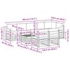 vidaXL Setovi sofa 9 pcs Prirodna i svijetlo siva Čvrsto drvo akacije