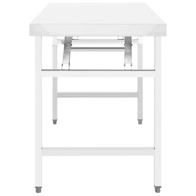 vidaXL Sklopivi kuhinjski radni stol 85 x 60 x 80 cm nehrđajući čelik