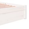 vidaXL Okvir za krevet od masivnog drva bijeli 135x190 cm bračni
