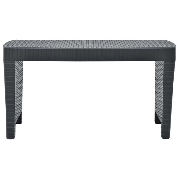 vidaXL 3-dijelna vrtna garnitura plastična antracit