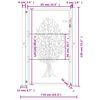 vidaXL Vrtna vrata 100x125 cm Corten čelik Dizajn stabla