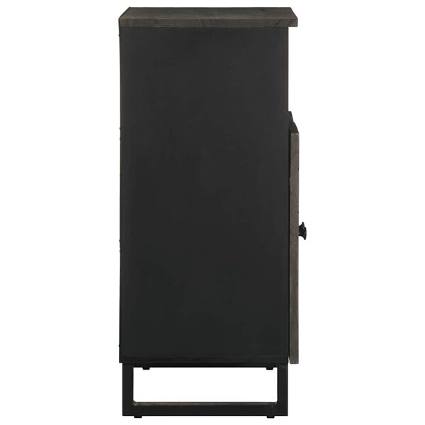 vidaXL Komoda crna 60x33x75 cm Puno drvo Mango