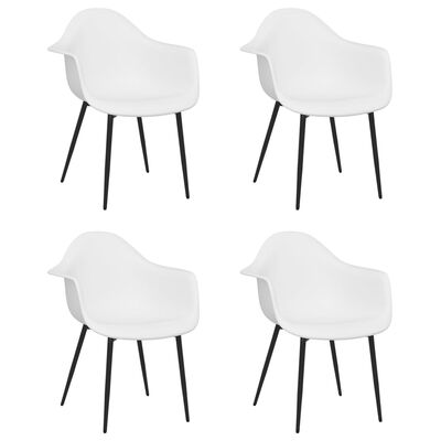 vidaXL Blagovaonske stolice 4 kom bijele PP