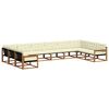 vidaXL Set vanjskih sofa 10 kom. Prirodna i krem