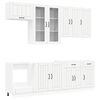 vidaXL Kuhinjska jedinica LUCCA 8 pcs Bijela Konstruirano drvo