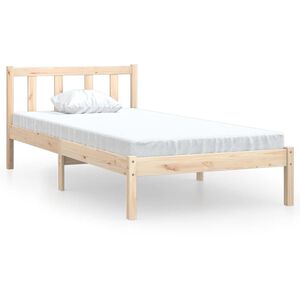 vidaXL Okvir za krevet od borovine 75 x 190 cm mali jednokrevetni