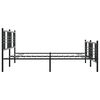 vidaXL Metalni okvir kreveta uzglavlje i podnožje crni 183x213 cm