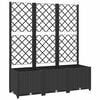 vidaXL Vrtna žardinjera s re&scaron;etkom crna 120x40x136 cm PP