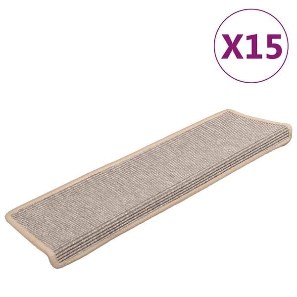 vidaXL Prostirke za stepenice 15 kom 65x21x4 cm srebrne pravokutne rubove