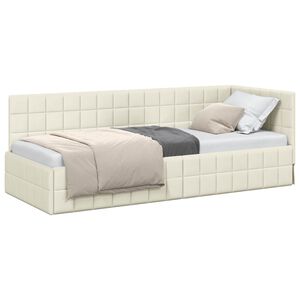 vidaXL Kutni okvir kreveta Krema 80 x 200 cm Bar&scaron;un