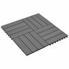 vidaXL Pločice za decking 22 pcs Siva 30 x 30 cm Drvoplastična smjesa