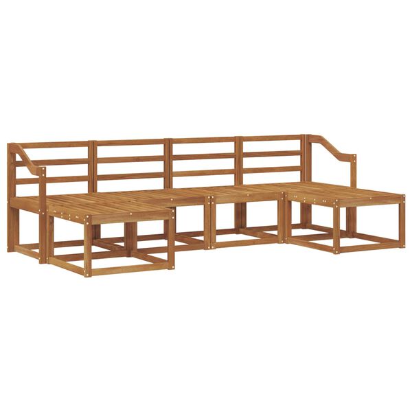 vidaXL Set vanjskih sofa 6 pcs Prirodna Konstruirano drvo
