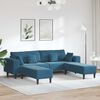 vidaXL Sofa s jastukom 3 pcs Plava Bar&scaron;un