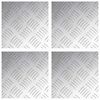 vidaXL Stepenica 4 kom. 20 x 20 cm Srebrno Aluminij Četvrtasti