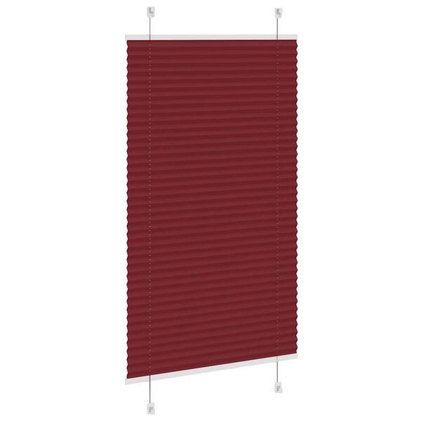 vidaXL Plisirana roleta Bordeaux crvena 80x150 cm &Scaron;irina tkanine