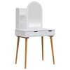 vidaXL Set toaletnog stolića FAUSKE 3 kom. Bijela 76 x 50 x 143 cm