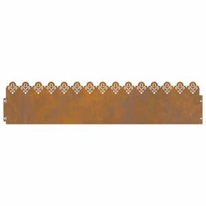 vidaXL Rubnjaci za travnjak 10 pcs Rđa 103 x 0,05 x 22 cm