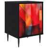 vidaXL Noćni ormar HEESCH Crni hrast 36 x 33 x 51 cm Konstruirano drvo