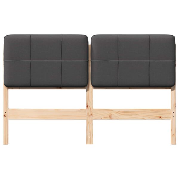 vidaXL Tapecirani uzglavlje s uzglavljem Smeđa i tamno siva 140 cm