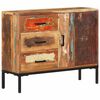 vidaXL Komoda od masivnog obnovljenog drva 88 x 30 x 73 cm