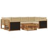 vidaXL Set vanjskih sofa 7 kom. Prirodna i bež Poliester
