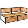 vidaXL Vrtni dvosjed s jastucima od masivnog bagremovog drva