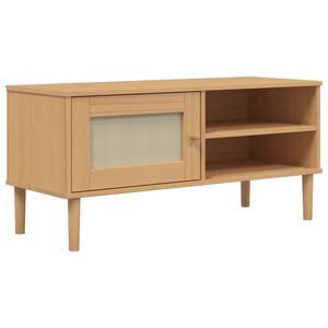 vidaXL TV ormarić SENJA izgled ratana smeđi 106x40x49 cm od borovine