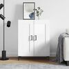 vidaXL Komoda sjajna bijela 69,5x34x90 cm od konstruiranog drva
