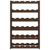 vidaXL Stalak za vino za 30 boca smeđi od masivne borovine