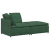 vidaXL Modularna sofa s podnožjem i jastucima, tamnozelena, korduro tkanina