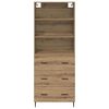 vidaXL Highboard s ladicama Umjetnički hrast 69,5 x 34 x 180 cm