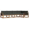vidaXL Set vanjskih sofa s jastukom 5 pcs Prirodna i antracit