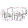 vidaXL Sjedeća garnitura za vrt s jastukom 7 pcs Crna Aluminij