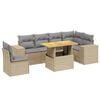 vidaXL 7-dijelni set vrtnih sofa od poliratana s jastucima bež