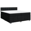 vidaXL Krevet s oprugama i madracem crni 200x200 cm od tkanine