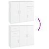 vidaXL Komoda bijela 91 x 29,5 x 75 cm od konstruiranog drva