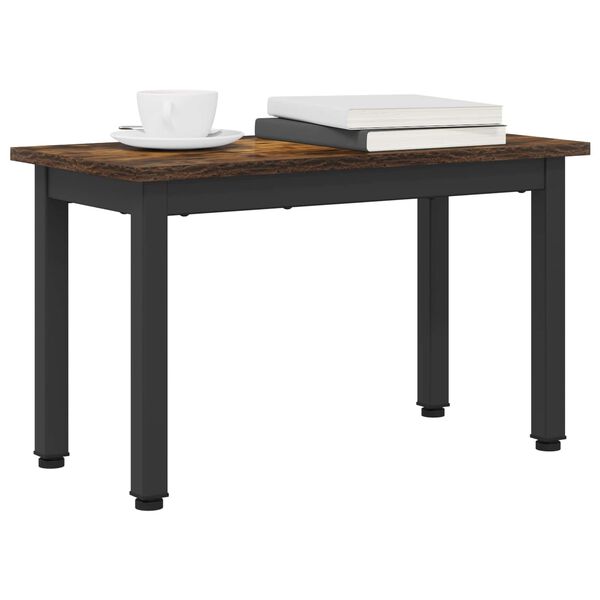 vidaXL Kava Stol Dimni hrast 60 x 30 x 36 cm Konstruirano drvo