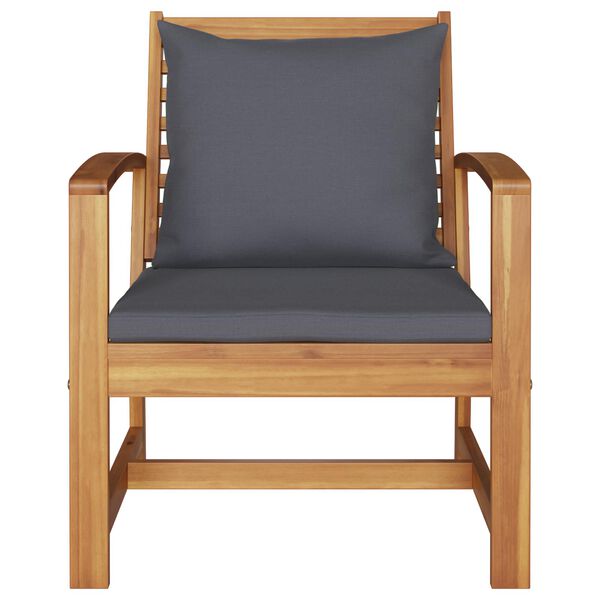 vidaXL Vrtne stolice 2 pcs Prirodna 60 x 65 x 76.5 cm Masivna tikovina