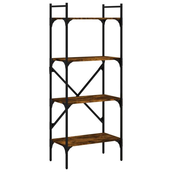 vidaXL Regal za knjige 4 razine boja hrasta 56x31,5x138,5 cm drveni