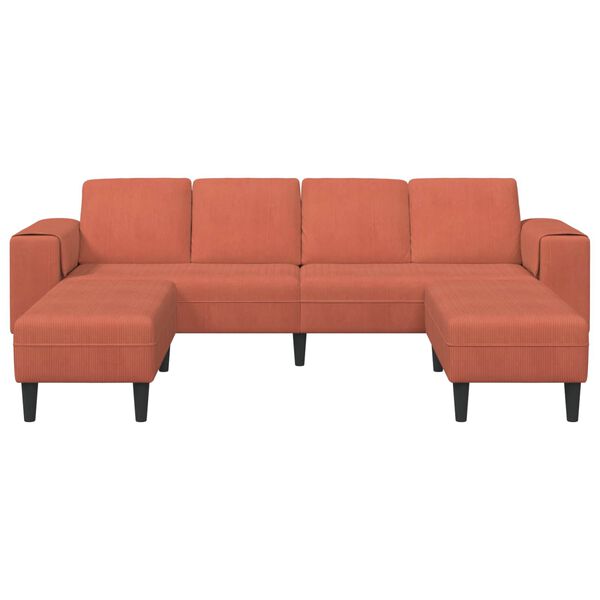vidaXL Sofa Crvena narančasta 250 x 188 x 76 cm Kordura tekstil