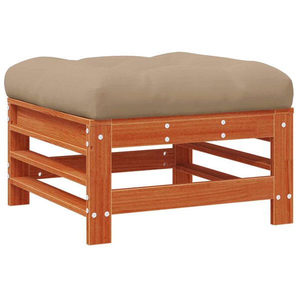 vidaXL Noge za odmaranje u vrtu Masivna borovina Vosak Smeđa