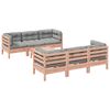 vidaXL 7-dijelni set vrtnih sofa s jastucima masivno drvo duglazije