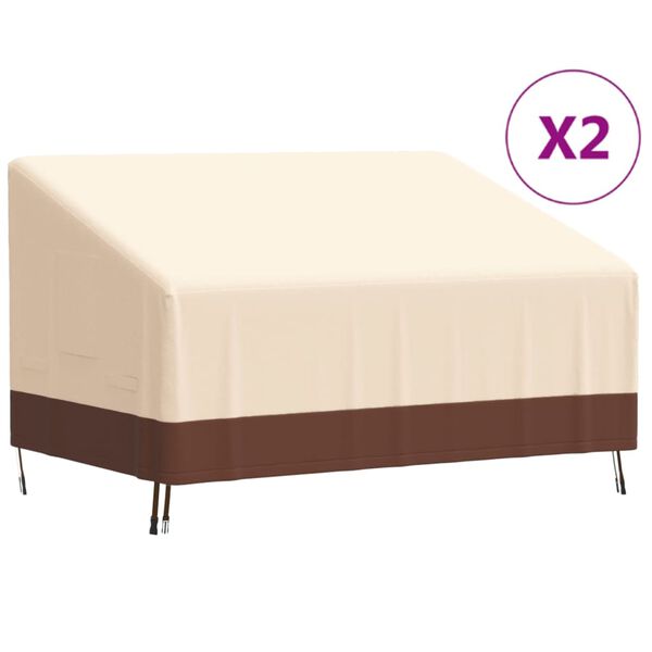 vidaXL Navlake za klupu s 2 sjedala 2 kom 137x97x48/74 cm 600D Oxford