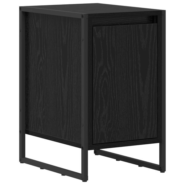 vidaXL Noćni ormarić Crni hrast 39,5 x 30 x 50 cm Konstruirano drvo