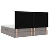 vidaXL Krevet s prostorom za pohranu s LED-om Sivo-smeđa 200 x 200 cm