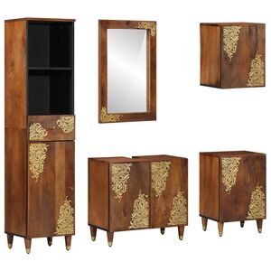 vidaXL Set ormarića za kupaonicu 5 kom. Medeno smeđa 62 x 33 x 58 cm