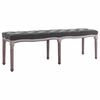 vidaXL Klupa od tkanine i masivnog drva 150 x 40 x 48 cm tamnosiva